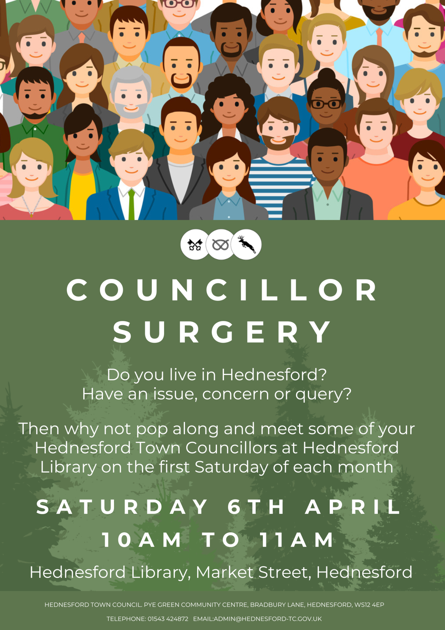 April 2024 Councillor Surgery Hednesford Town Council